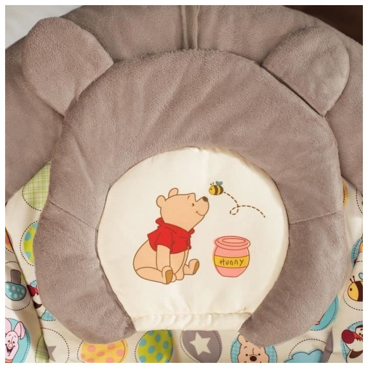 DISNEY BABY Transat Winnie l'Ourson, Cale tete ergonomique amovible, V