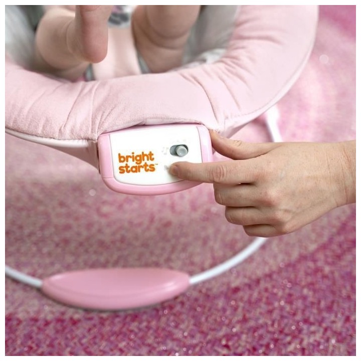 DISNEY BABY Transat Minnie Jolie en Rose, Cale tete ergonomique amovib