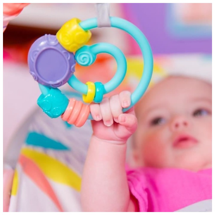 BRIGHT STARTS Transat bébé Flamant Rose, Vibrations apaisantes, Arch