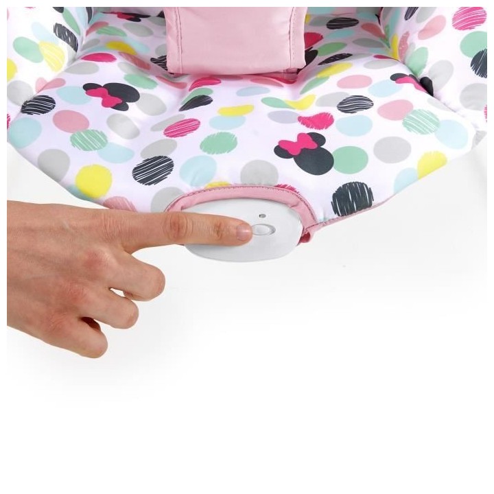 DISNEY BABY Transat Minnie Confettis, Vibrations, 2 Jouets, Harnais 3
