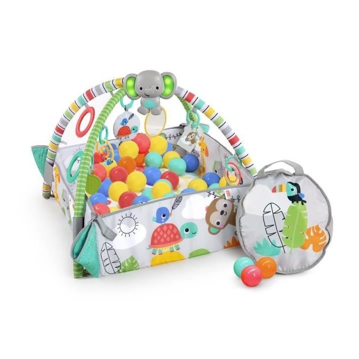 BRIGHT STARTS Tapis d'éveil maxi Monde Tropical, 5 modes de jeu - 40