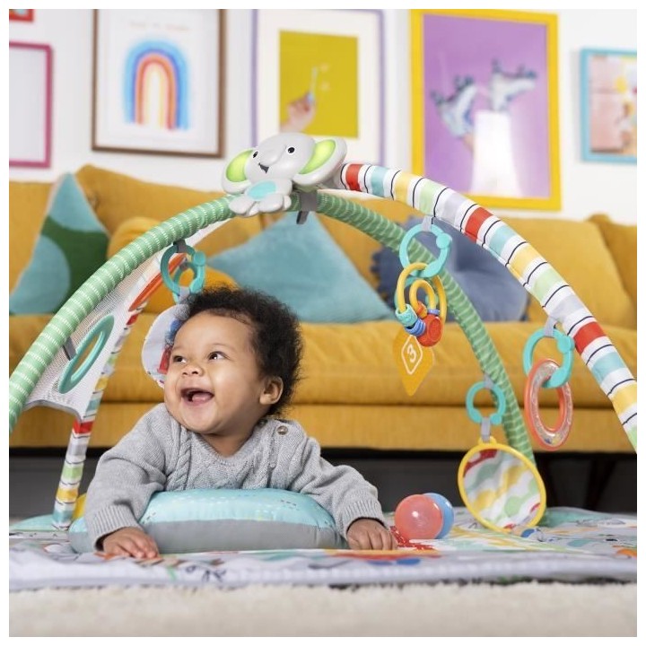 BRIGHT STARTS Tapis d'éveil maxi Monde Tropical, 5 modes de jeu - 40