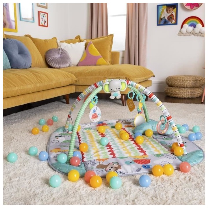 BRIGHT STARTS Tapis d'éveil maxi Monde Tropical, 5 modes de jeu - 40