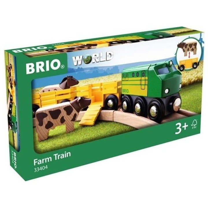 Train des Animaux de la Ferme - BRIO - Circuit en bois - Ravensburger