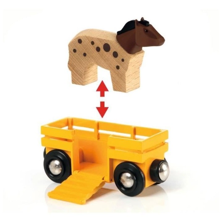 Train des Animaux de la Ferme - BRIO - Circuit en bois - Ravensburger