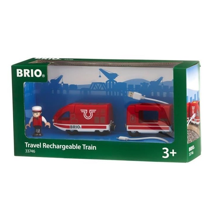 Train de Voyageur Rechargeable BRIO - Circuit de train en bois - Raven