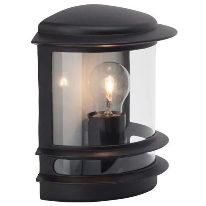 Applique murale extérieure Hollywood - Brilliant - Noir - Capteur de