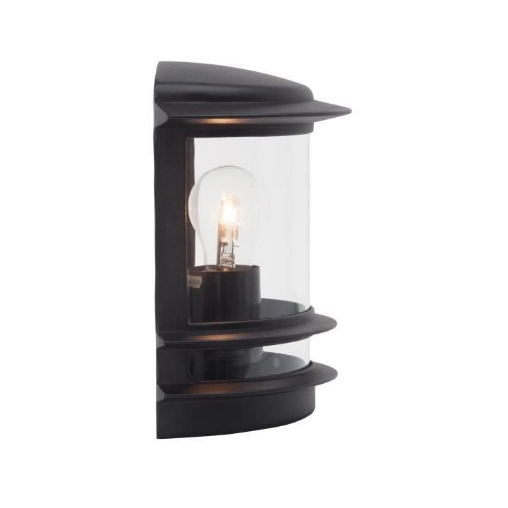 Applique murale extérieure Hollywood - Brilliant - Noir - Capteur de