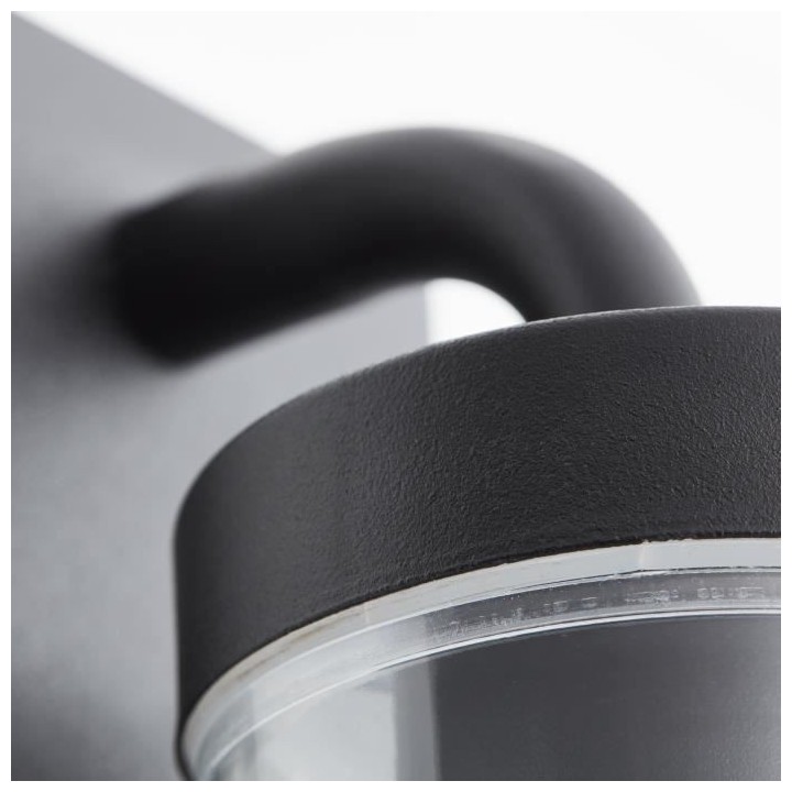 Applique extérieure descendante AOSTA - BRILLIANT - Noir dépoli - M