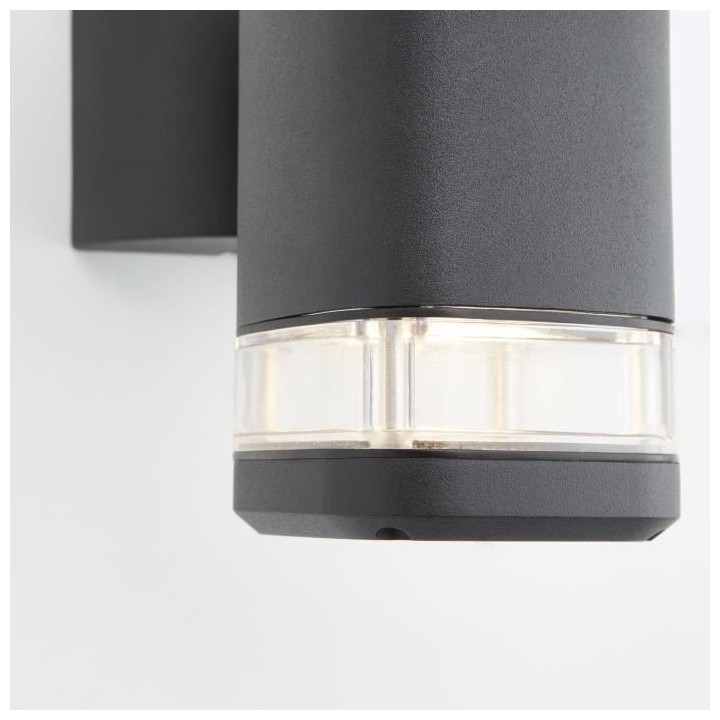 Applique extérieure - JANDY - noir - métal/verre - GU10 max 18W - IP