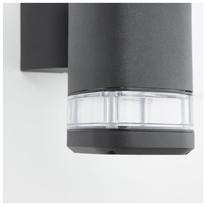 Applique extérieure - JANDY - noir - métal/verre - GU10 max 18W - IP