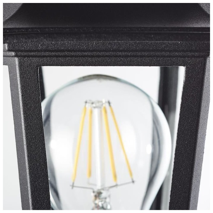 Applique extérieure - BRILLIANT - CARLEEN - Métal/verre - Noir - E27