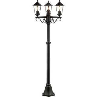 Lampadaire extérieur 3L CARLEEN - BRILLIANT - noir - métal/verre - 2