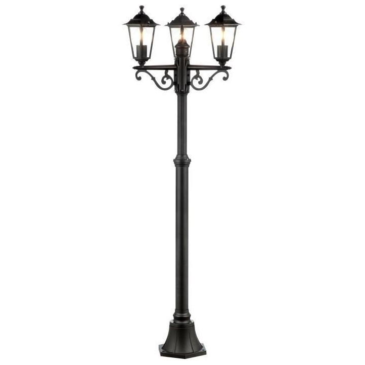 Lampadaire extérieur 3L CARLEEN - BRILLIANT - noir - métal/verre - 2