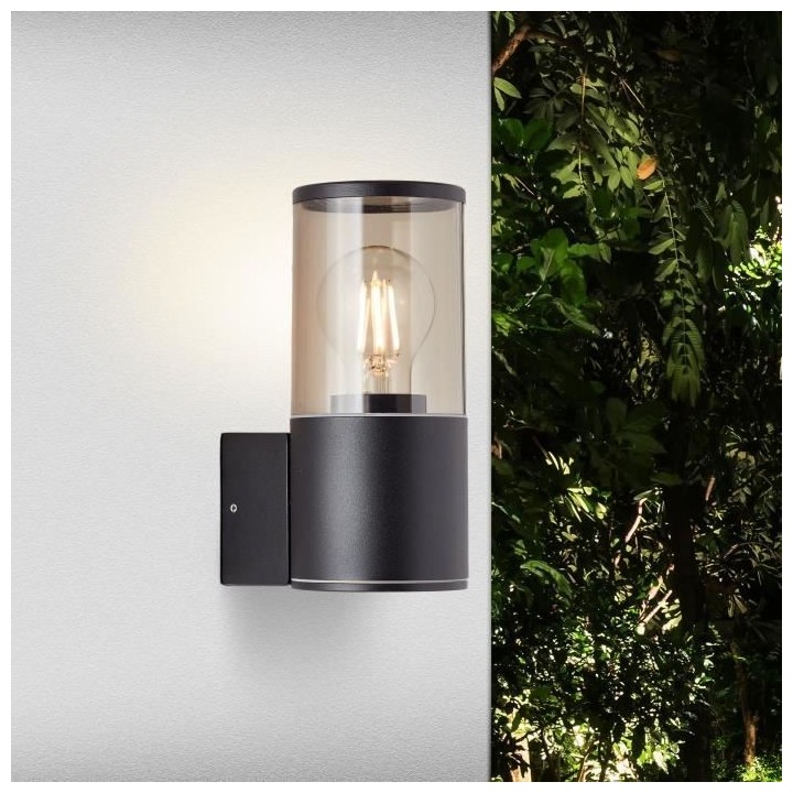 Applique extérieure SERGIORO - BRILLIANT - Aluminium/Plastique - Noir