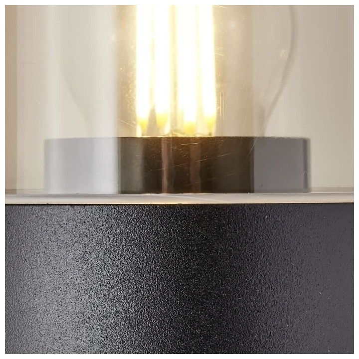 Applique extérieure SERGIORO - BRILLIANT - Aluminium/Plastique - Noir