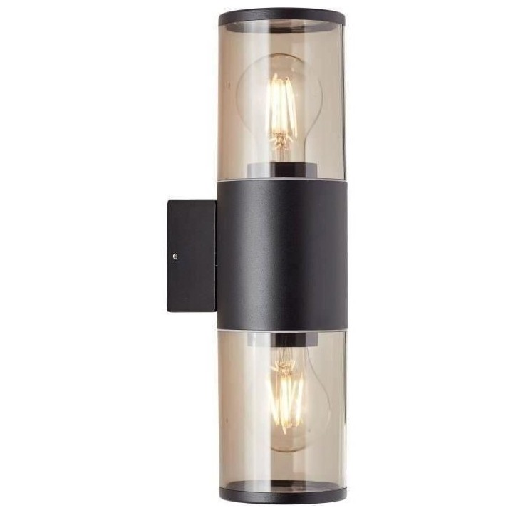 Applique extérieure SERGIORO - BRILLIANT - noir depoli - 2xE27 20W -