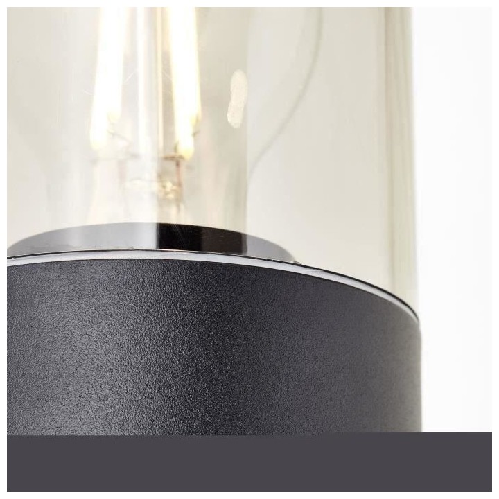 Applique extérieure SERGIORO - BRILLIANT - 2L avec détecteur - noir