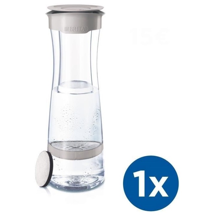 Bouteille filtrante BRITA 1031311 - Gris pastel - 1 filtre MicroDisc i