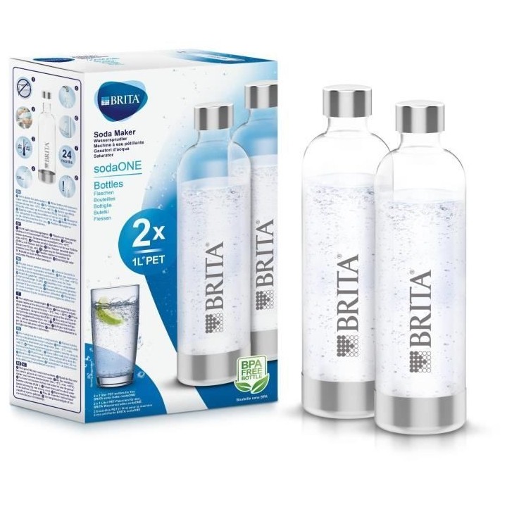Pack de 2 bouteilles BRITA en PET - sodaONE - 1L