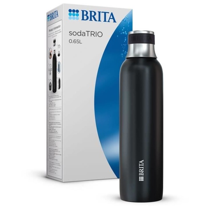 Bouteille isotherme BRITA pour sodaTRIO - acier inoxydable - 0,65L - n