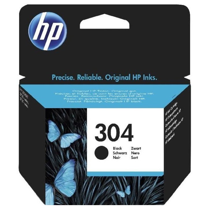 HP 304 Cartouche d'encre noire authentique (N9K06AE) pour HP DeskJet 2