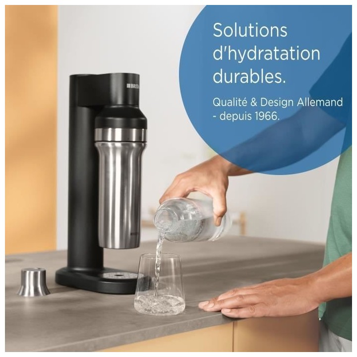 Bouteille isotherme BRITA pour sodaTRIO - acier inoxydable - 0,65L - n