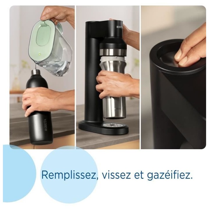 Bouteille isotherme BRITA pour sodaTRIO - acier inoxydable - 0,65L - n