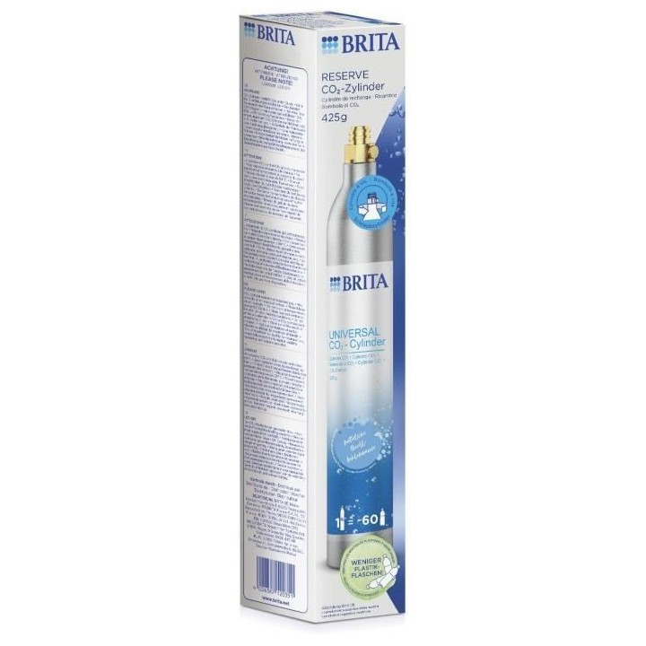 Cylindre CO2 de réserve BRITA pour machines a eau pétillante - Blanc