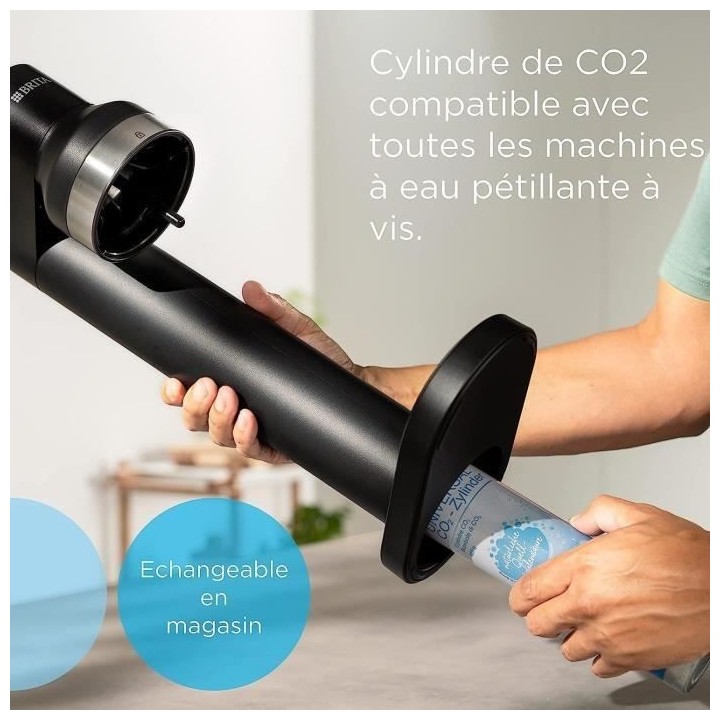 Cylindre CO2 de réserve BRITA pour machines a eau pétillante - Blanc