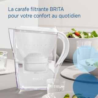 BRITA Carafe filtrante Marella blanche + 1 cartouche filtrante MAXTRA