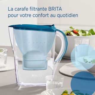 BRITA Carafe filtrante Marella bleue + 1 cartouche filtrante MAXTRA PR