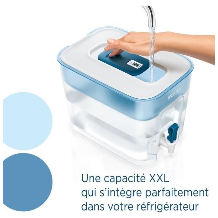BRITA Carafe filtrante Distributeur d'eau filtrée Flow + 1 cartouche