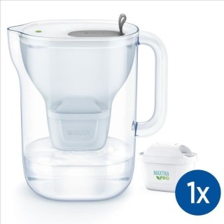 BRITA Carafe filtrante Style XL grise + 1 cartouche filtrante MAXTRA P