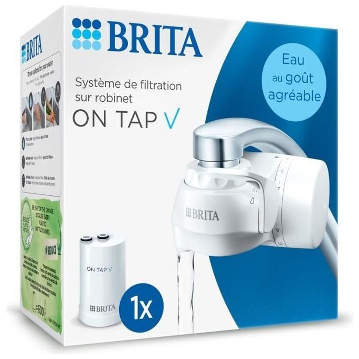Systeme de filtration sur robinet - BRITA - ON TAP V - 600 L d'eau fil