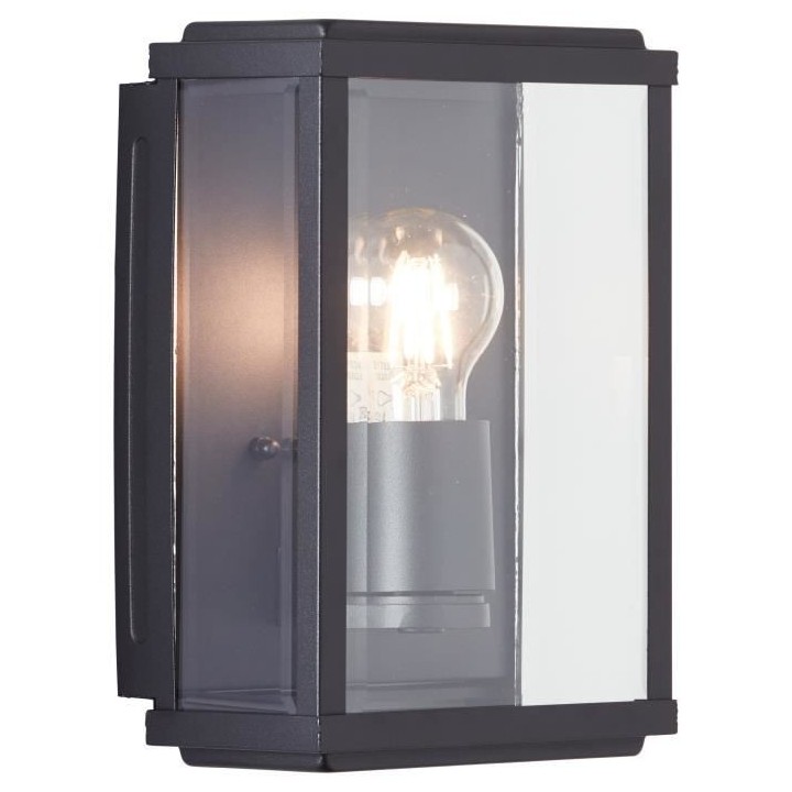 Applique murale extérieure GAIA - BRILLIANT - Noir - Métal/Verre - E