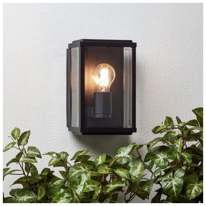 Applique murale extérieure GAIA - BRILLIANT - Noir - Métal/Verre - E