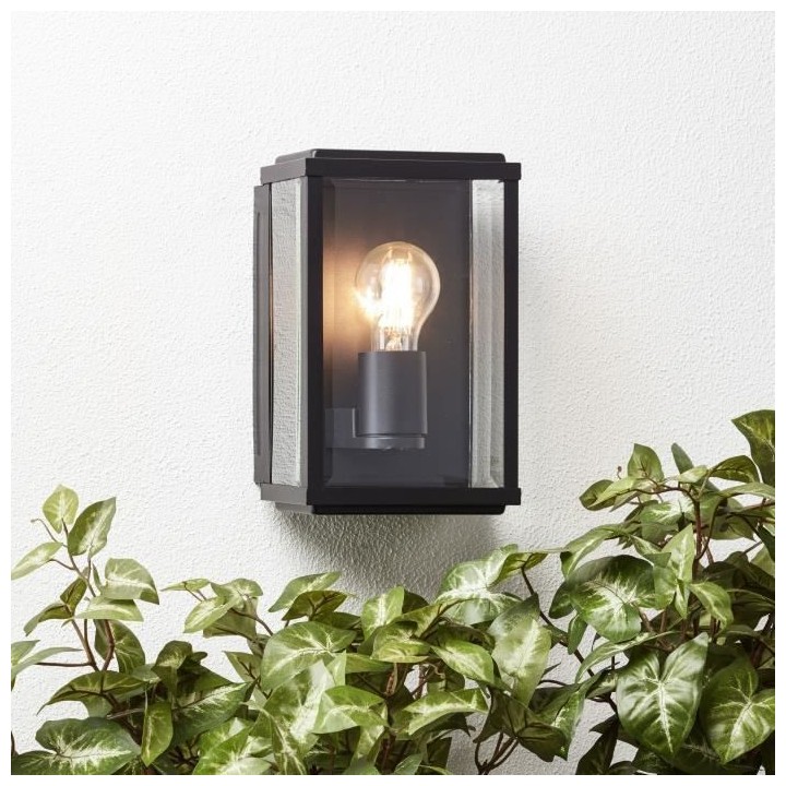 Applique murale extérieure GAIA - BRILLIANT - Noir - Métal/Verre - E