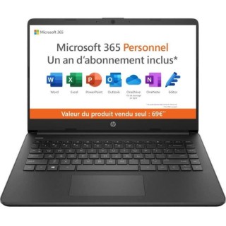 PC Portable - HP 14s-dq0045nf - 14 HD - Intel Celeron - 4 Go - Stockag