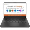 PC Portable - HP 14s-dq0045nf - 14 HD - Intel Celeron - 4 Go - Stockage 64 Go - Windows 11 - Office 365 Licence 1 an - AZERTY