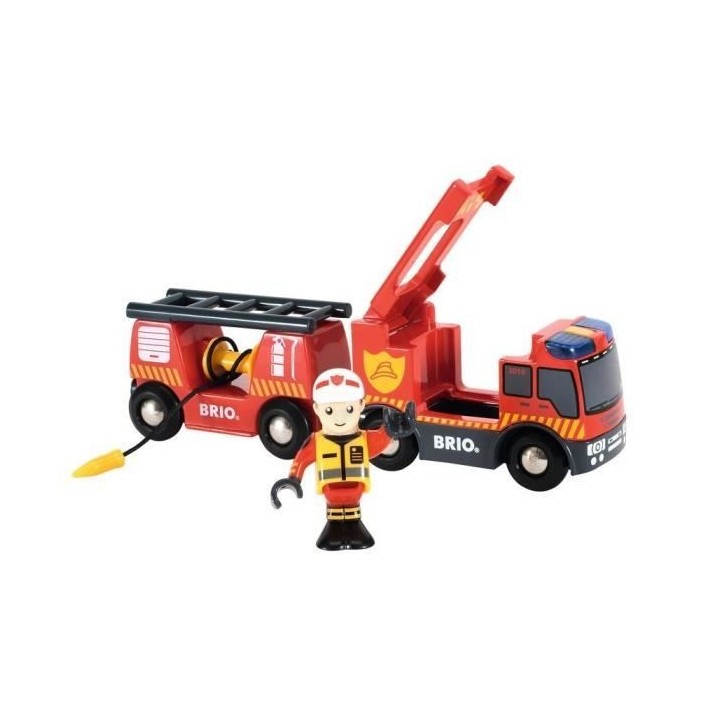Camion de Pompiers Son et Lumiere BRIO - Ravensburger - Lance a incend