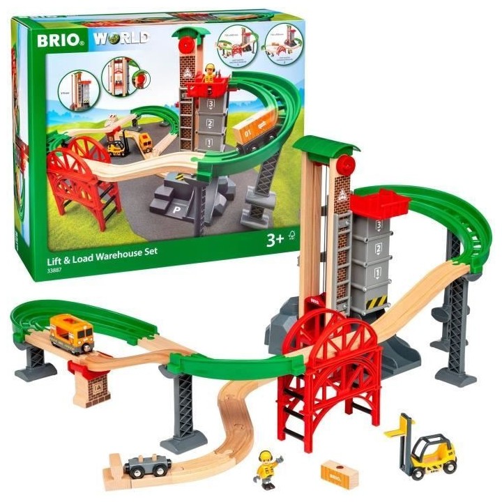 BRIO World Grand Circuit Plateforme Multimodale - Coffret 32 pieces -