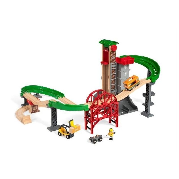 BRIO World Grand Circuit Plateforme Multimodale - Coffret 32 pieces -