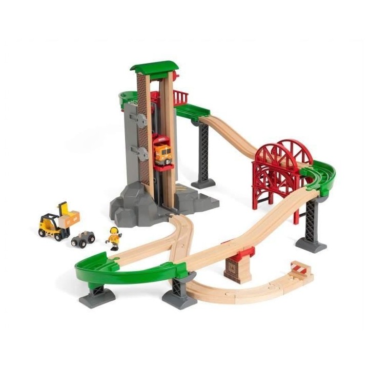 BRIO World Grand Circuit Plateforme Multimodale - Coffret 32 pieces -