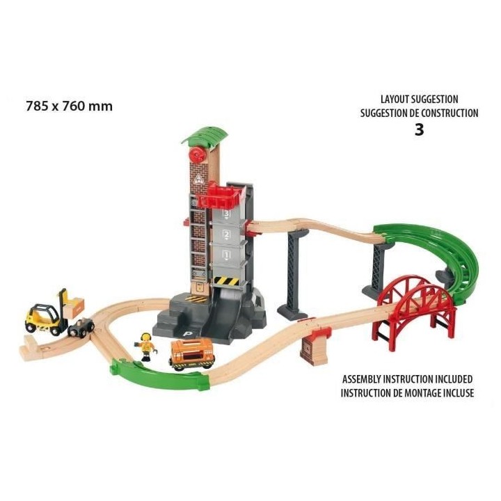 BRIO World Grand Circuit Plateforme Multimodale - Coffret 32 pieces -
