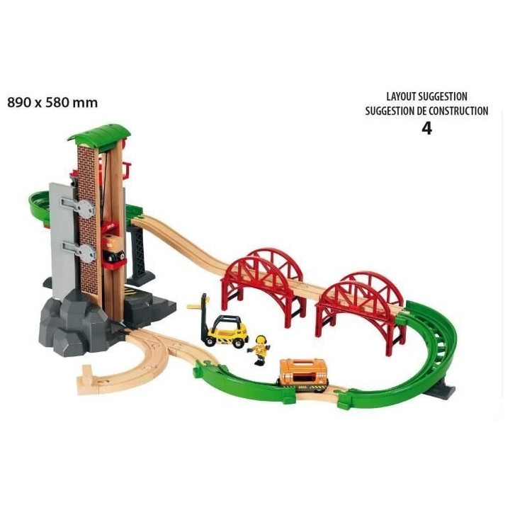 BRIO World Grand Circuit Plateforme Multimodale - Coffret 32 pieces -