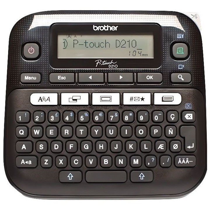 Brother Etiqueteuse portable PT-D210 - Transfert thermique - Monochrom