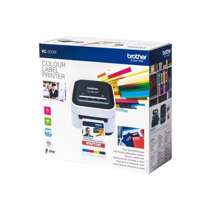 Imprimante d'étiquettes tout-en-couleur - BROTHER VC-500W - Intégran