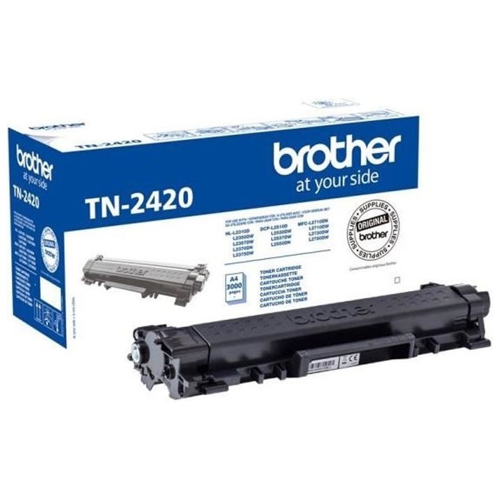 Cartouche de toner noir haute capacité TN2420 - BROTHER - Laser - 300