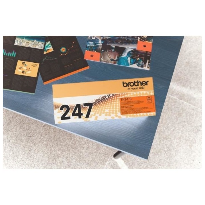 Toner cyan haute capacité - BROTHER - TN247C - 2300 pages